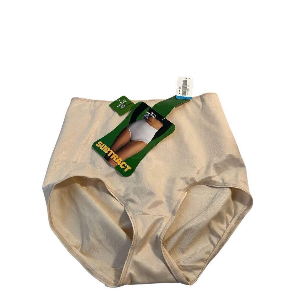 Subtract high‎ leg slimming panties beige nylon new Flatten tummy
